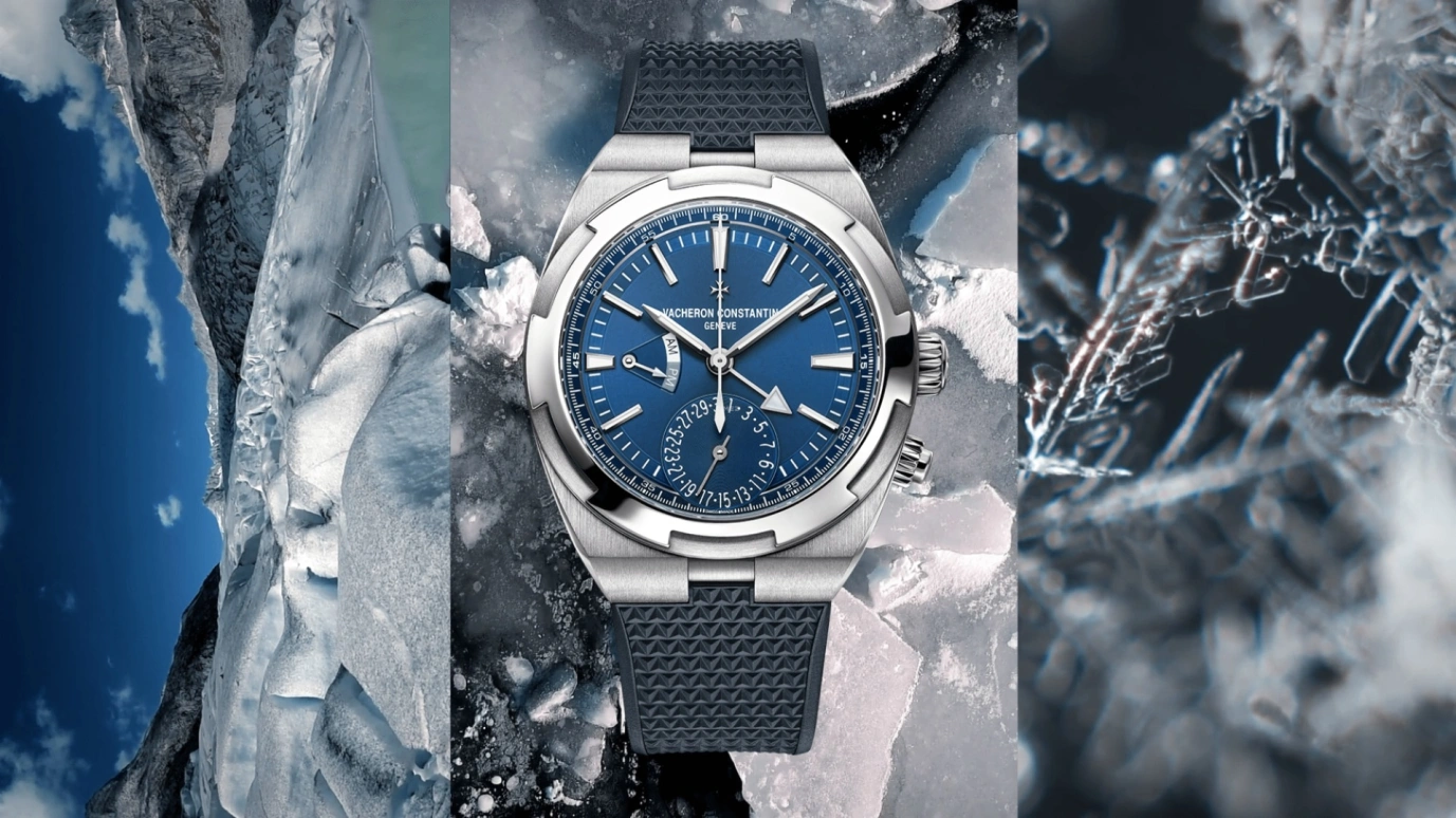 Vacheron Constantin,Overseas 41mm,41mm,Stainless Steel,Blue,Automatic,Day,Dule Time,7900V,7900V/110A-B334