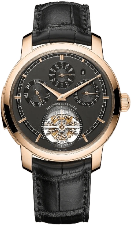 Vacheron Constantin,Traditionnelle 44mm,44mm,Pink Gold,Silver,Handwound,Perpetual Calendar,Leap Year,Month,Day,58hours,In-house Caliber,80172,80172/000R-B406