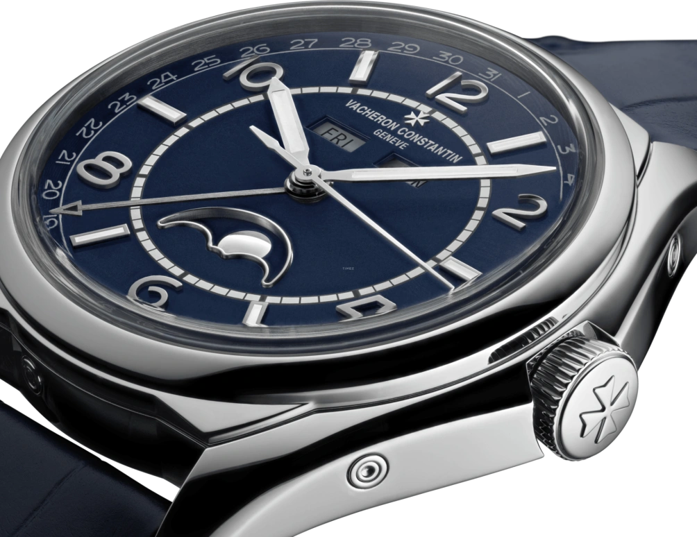 Vacheron Constantin,FiftySix 40mm,40mm,Stainless Steel,Blue,Automatic,Moonphase,Month,Date,Day,40hours,In-house Caliber,4000E,4000E/000A-B548