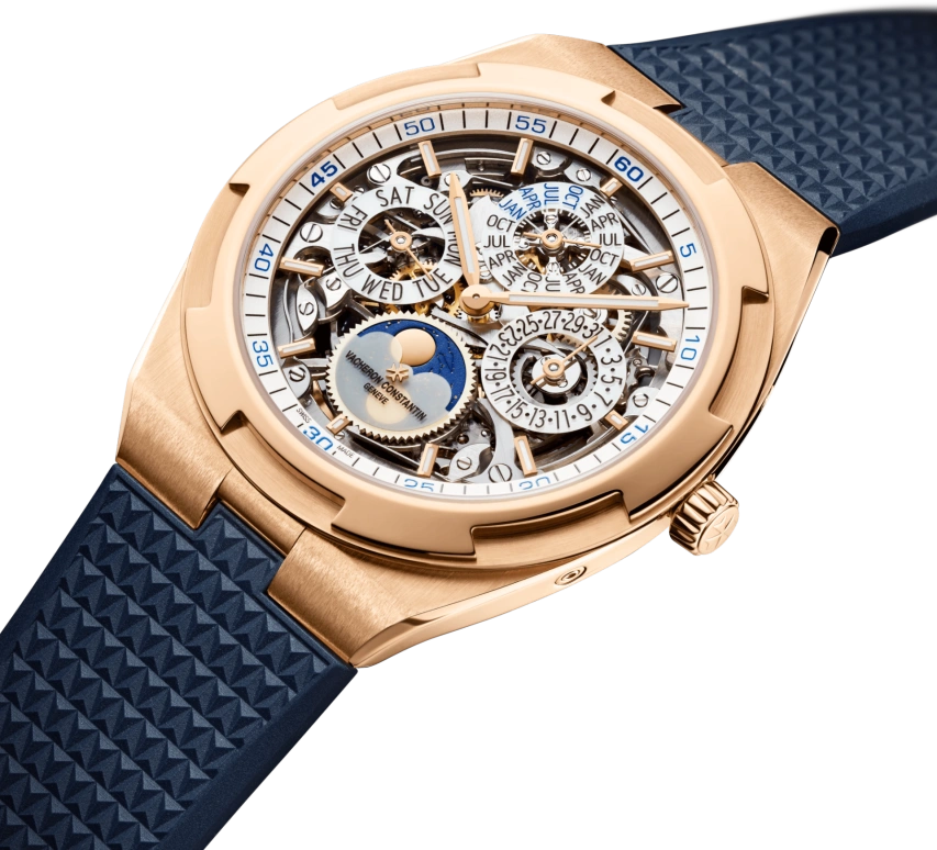 Vacheron Constantin,Overseas 41.50mm,41.50mm,Pink Gold,Skeleton,Automatic,Moonphase,Perpetual Calendar,Leap Year,Month,40hours,In-house Caliber,4300V,4300V/120R-B547