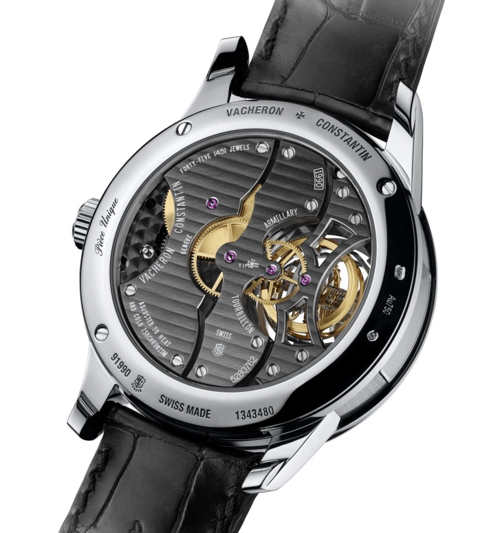 Vacheron Constantin,Artelier Cabinotiers Special Order 45.70mm,45.70mm,White Gold,Skeleton,Handwound,Tourbillon,Tourbillon Escapement,Jumping Minutes,Jumping Hours,65hours,In-house Caliber,91990,91990/000G-9882