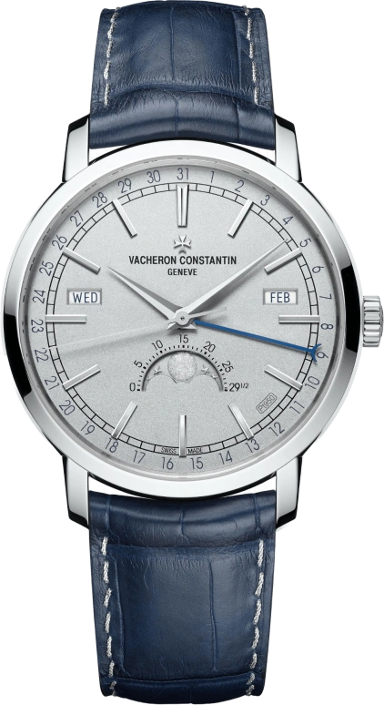 Vacheron Constantin,Traditionnelle 41mm,41mm,Platinum,Silver,Automatic,Moonphase,Month,Date,Day,43hours,In-house Caliber,4010T,4010T/000P-B345