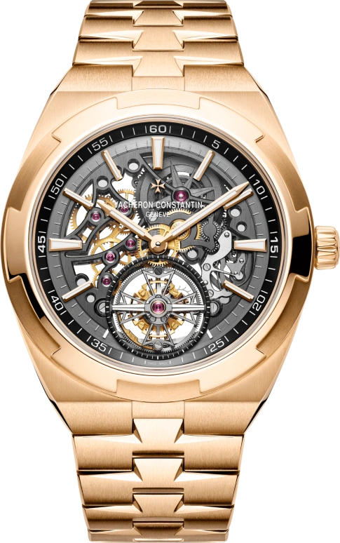 Vacheron Constantin,Overseas 42.50mm,42.50mm,Pink Gold,Skeleton,Automatic,Tourbillon,80hours,6000V,6000V/110R-B934