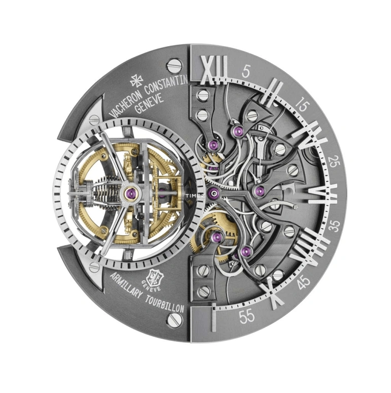 Vacheron Constantin,Artelier Cabinotiers Special Order 45.70mm,45.70mm,White Gold,Skeleton,Handwound,Tourbillon,Tourbillon Escapement,Jumping Minutes,Jumping Hours,65hours,In-house Caliber,91990,91990/000G-9882