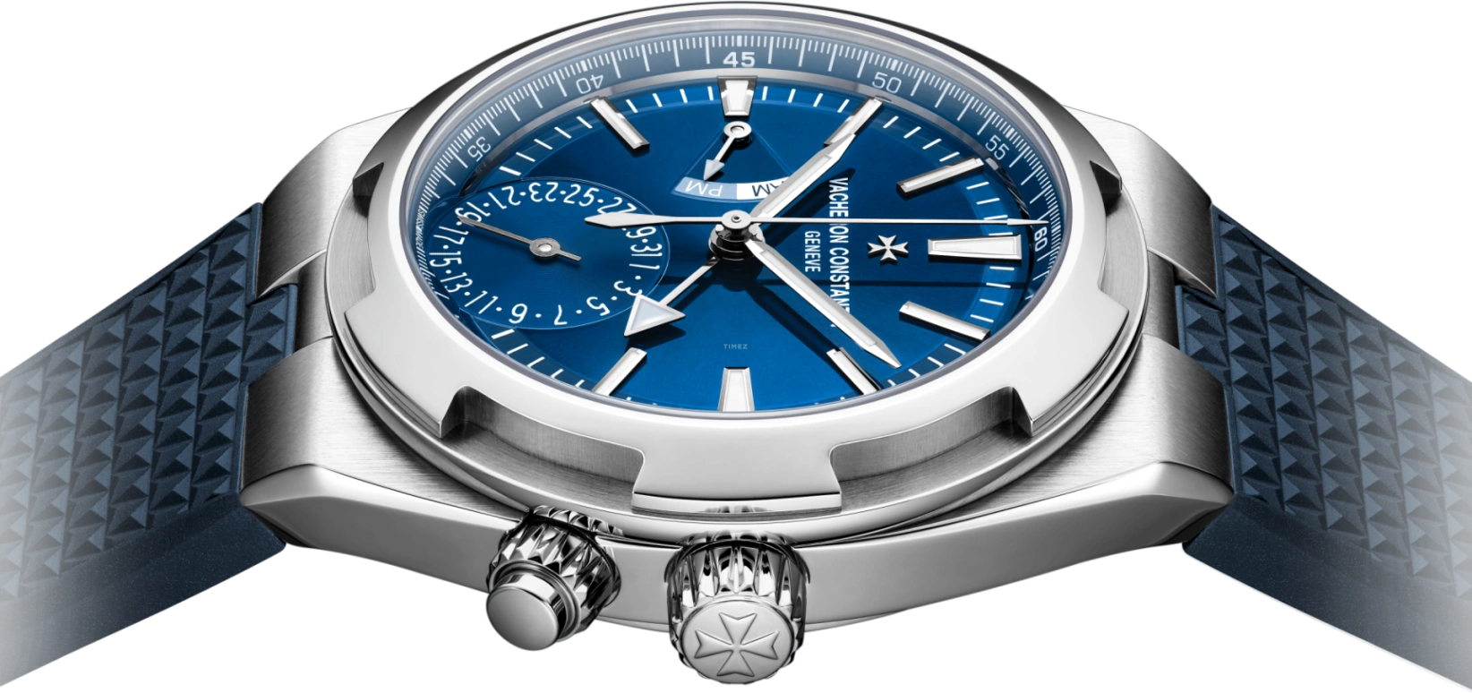 Vacheron Constantin,Overseas 41mm,41mm,Stainless Steel,Blue,Automatic,Day,Dule Time,7900V,7900V/110A-B334