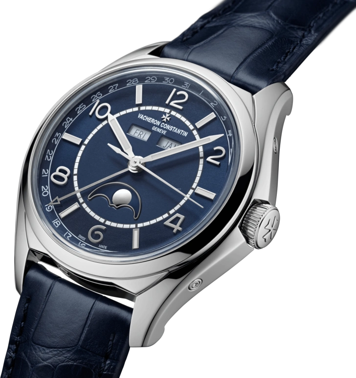 Vacheron Constantin,FiftySix 40mm,40mm,Stainless Steel,Blue,Automatic,Moonphase,Month,Date,Day,40hours,In-house Caliber,4000E,4000E/000A-B548