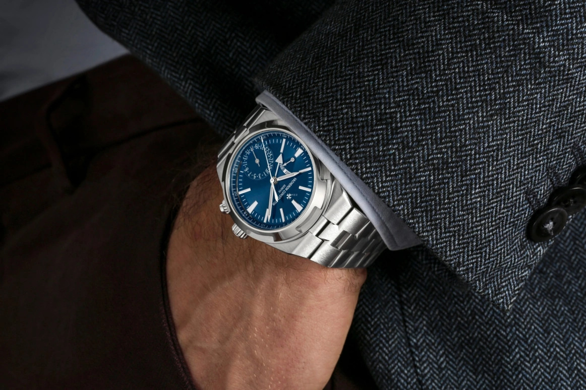 Vacheron Constantin,Overseas 41mm,41mm,Stainless Steel,Blue,Automatic,Day,Dule Time,7900V,7900V/110A-B334