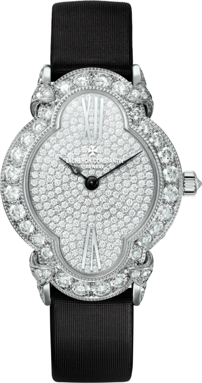 Vacheron Constantin,Heures Créatives 26.50x36mm,26.50x36mm,White Gold,Silver,Handwound,40hours,In-house Caliber,37640,37640/000G-B021