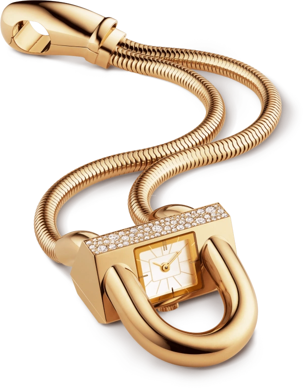 Van Cleef & Arpels,Cadenas® 14x26mm,14x26mm,Yellow Gold,White,Quartz,Sapphire,Crystal Glass,Gold,VCARO4IL00
