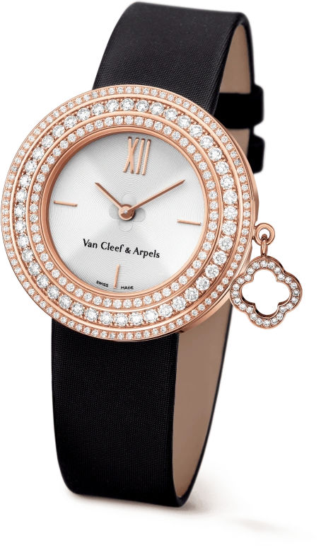 Van Cleef & Arpels,Charms 32mm,32mm,Rose Gold,White,Sapphire,Crystal Glass,Rose,Setting,Diamonds,VCARM93500