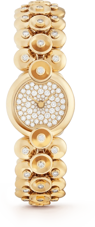 Van Cleef & Arpels,High Jewelry 20mm,20mm,Yellow Gold,Silver White,Quartz,Sapphire,Crystal Glass,Round,VCARO8PQ00