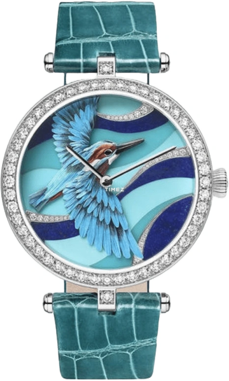 Van Cleef & Arpels,Extraordinary Dials™ 38mm,38mm,White Gold,Turquoise,Blue,Multi-Color,Handwound,60hours,Sapphire,Crystal Glass,VCARO4KC00