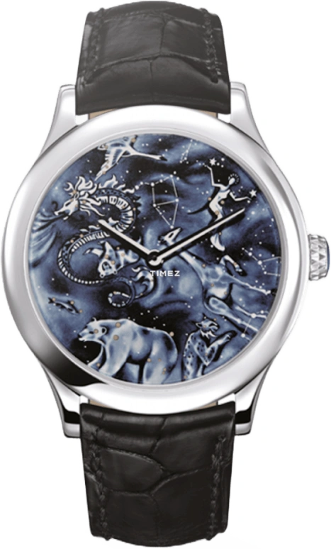 Van Cleef & Arpels,Extraordinary Dials™ 42mm,42mm,White Gold,Multi-Color,Blue,Automatic,85hours,Sapphire,Crystal Glass,VCARO4IT00