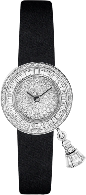 Van Cleef & Arpels,Charms 21mm,21mm,White Gold,Silver White,Quartz,Sapphire,Crystal Glass,Round,VCARO8O800