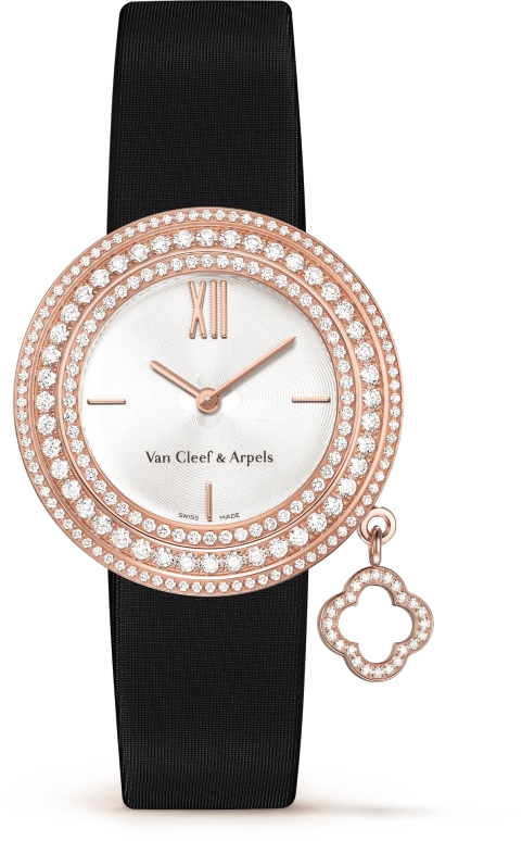 Van Cleef & Arpels,Charms 32mm,32mm,Rose Gold,White,Sapphire,Crystal Glass,Rose,Setting,Diamonds,VCARM93500