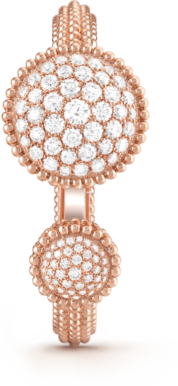 Van Cleef & Arpels,Perlée™ 25mm,25mm,Rose Gold,White,Quartz,Sapphire,Round,VCARO8WM00