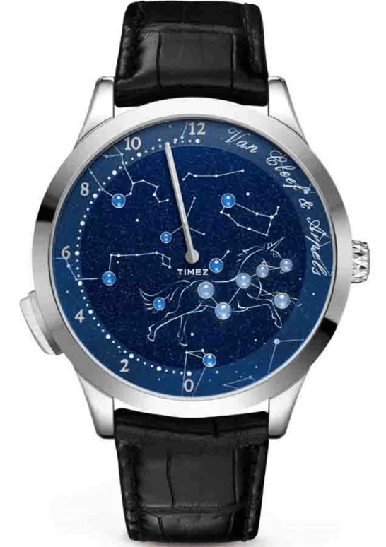 Van Cleef & Arpels,Poetic Complications® 42mm,42mm,White Gold,Blue,Automatic,Sapphire,Crystal Glass,Round,VCARO8PX00