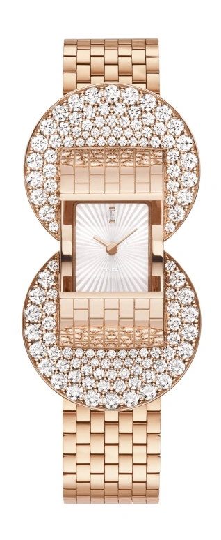 梵克雅宝,Ludo Secret 49x25毫米,49x25毫米,玫瑰金,白色,石英,长方形,玫瑰金色,VCARPBKC00