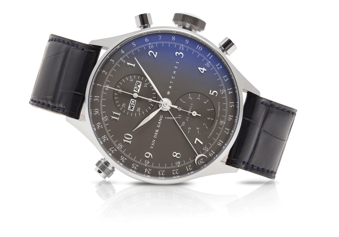 Van der Gang Watches,Original 41毫米,41毫米,精钢,灰色,自动上弦,计时,月历,星期历,日历,42小时,蓝宝石,水晶玻璃,2000234 ,2000234 - T
