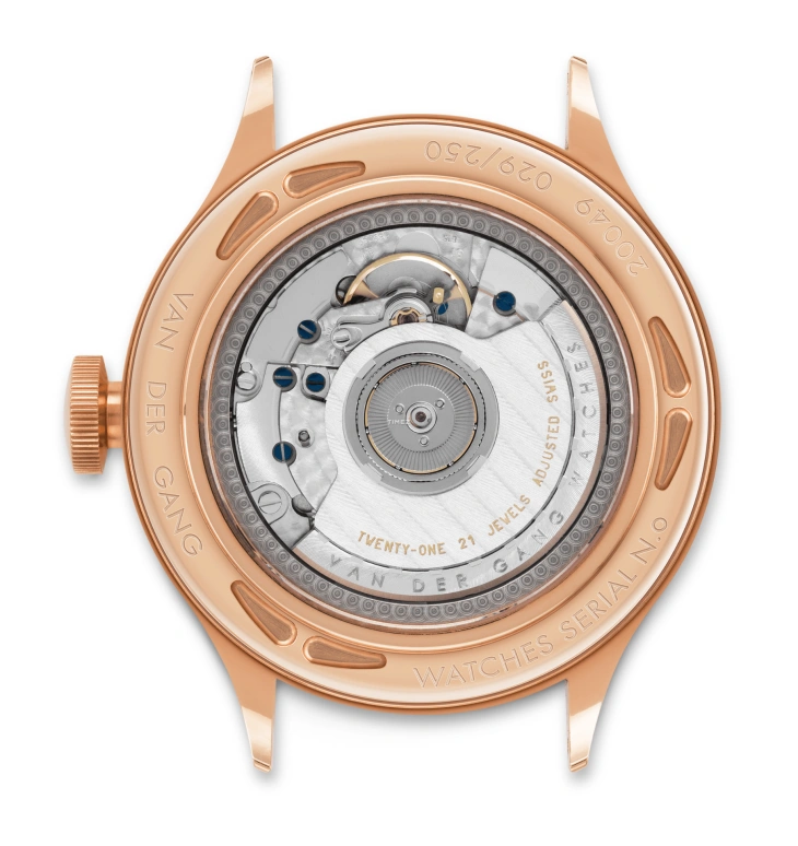 Van der Gang Watches,Classic GMT 41毫米,41毫米,玫瑰金,蓝色,自动上弦,两地时,大日历,20049