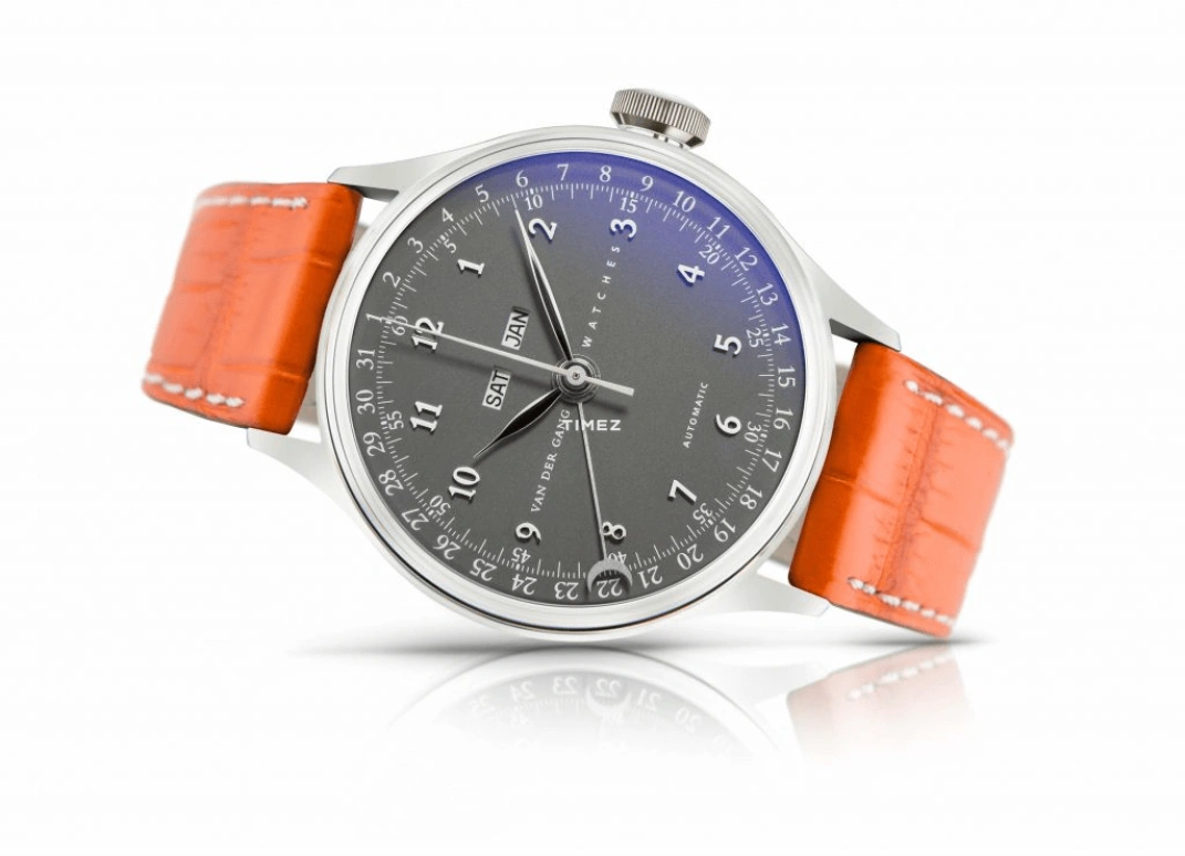 Van der Gang Watches,女士 34毫米,34毫米,精钢,灰色,自动上弦,月历,星期历,日历,200678,200678-T