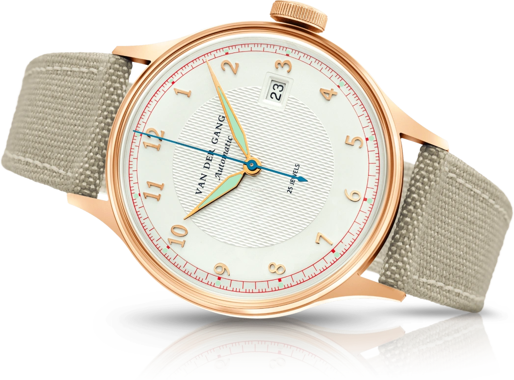 Van der Gang Watches,20053 38毫米,38毫米,玫瑰金,白色,自动上弦,日历,40小时,20053GWT Rg