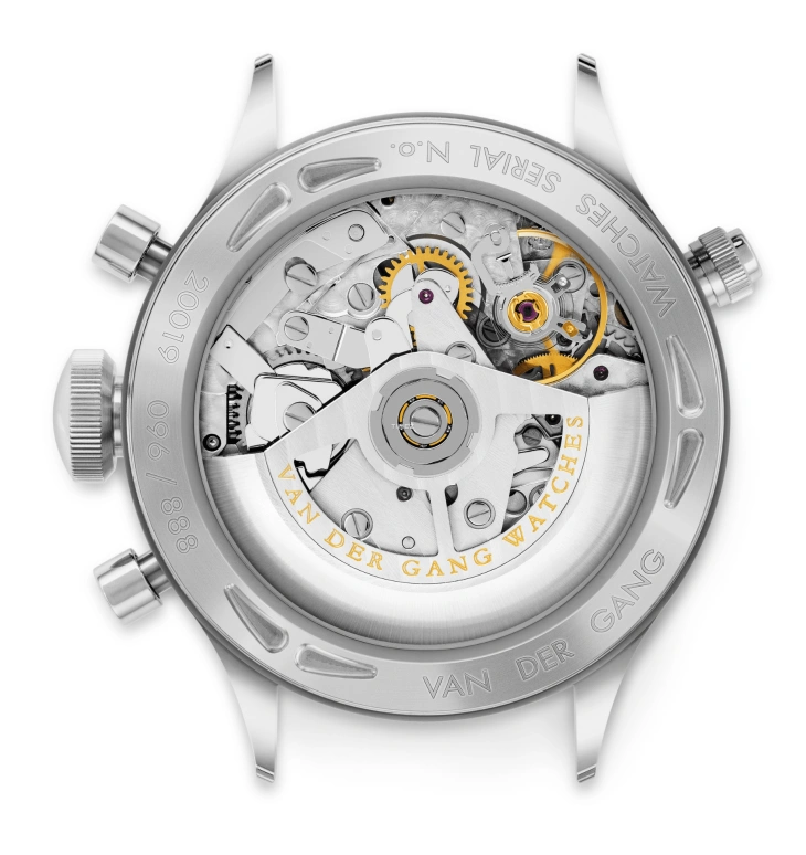 Van der Gang Watches,Chronograaf 41毫米,41毫米,精钢,白色,自动上弦,计时,48小时,20019BW,20019BW-TRh-S