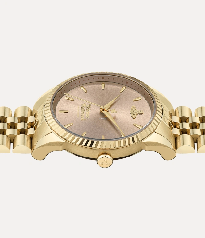 Vivienne Westwood,Other 38mm,38mm,Stainless Steel,Rose,Quartz,Hardlex,Glass,Round,VV240PKGD
