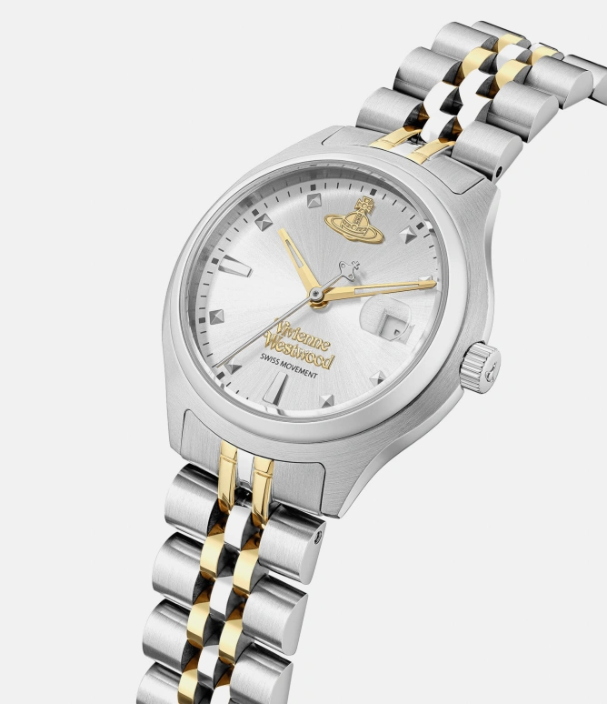 Vivienne Westwood,Other 29mm,29mm,Stainless Steel,Silver,Quartz,Day,Hardlex,Glass,VV311SLSG