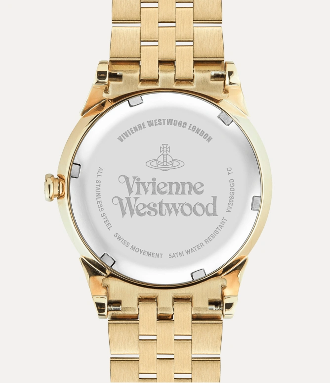 Vivienne Westwood,Other 38mm,38mm,Stainless Steel,Green,Quartz,Hardlex,Glass,Round,VV208GDGD