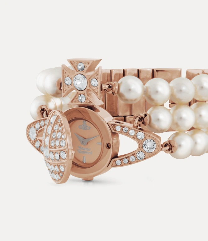 Vivienne Westwood,Other 35mm,35mm,Stainless Steel,Rose Gold,Quartz,Hardlex,Glass,Round,VV326PERS