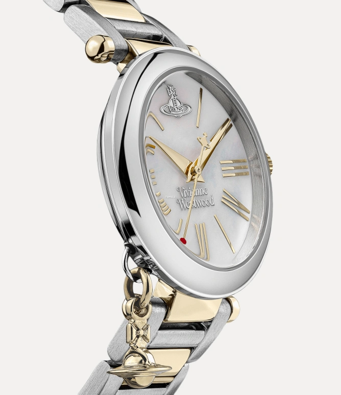 Vivienne Westwood,Other 32mm,32mm,Stainless Steel,Silver White,Quartz,Hardlex,Glass,Round,VV006MOPSG