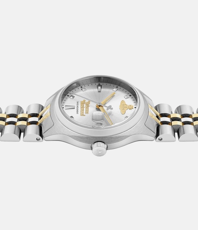 Vivienne Westwood,Other 29mm,29mm,Stainless Steel,Silver,Quartz,Day,Hardlex,Glass,VV311SLSG