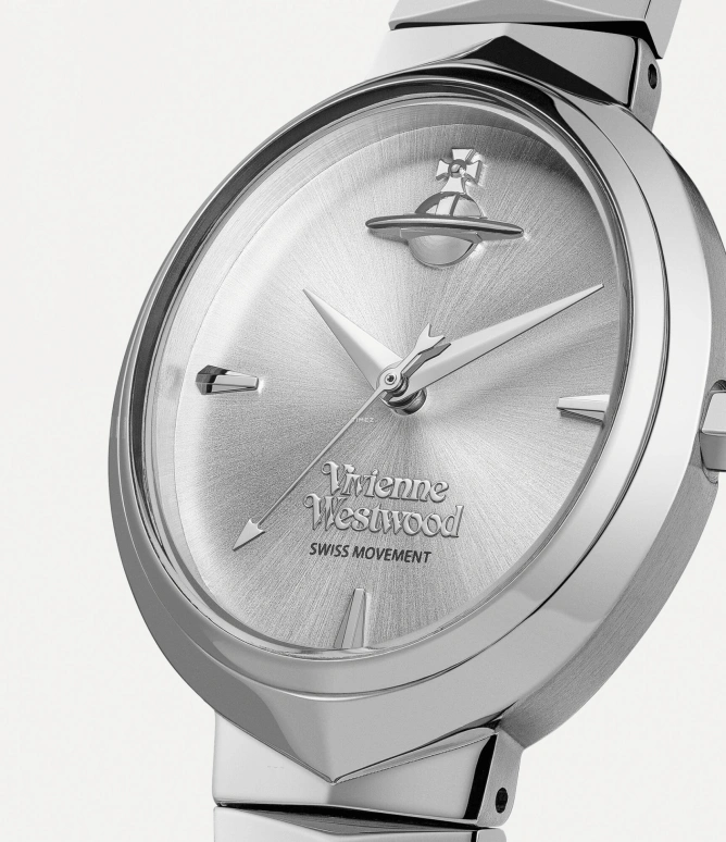 Vivienne Westwood,Other 35x28mm,35x28mm,Stainless Steel,Silver,Quartz,Hardlex,Glass,Oval,VV314SLSL