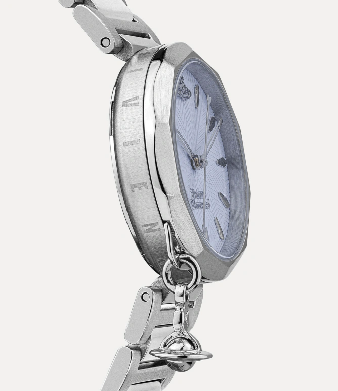 Vivienne Westwood,Other 31mm,31mm,Stainless Steel,Purple Blue,Quartz,Hardlex,Glass,Round,VV246LBLSL