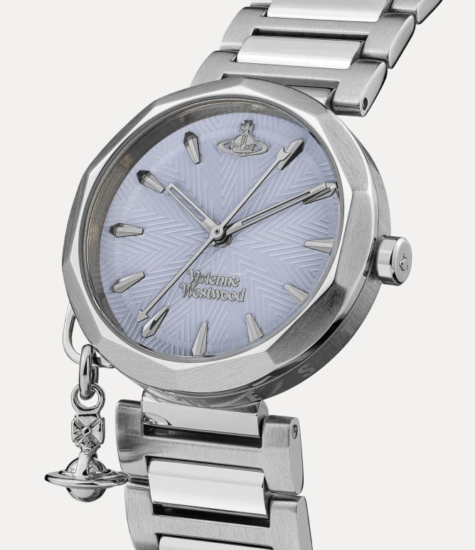 Vivienne Westwood,Other 31mm,31mm,Stainless Steel,Purple Blue,Quartz,Hardlex,Glass,Round,VV246LBLSL