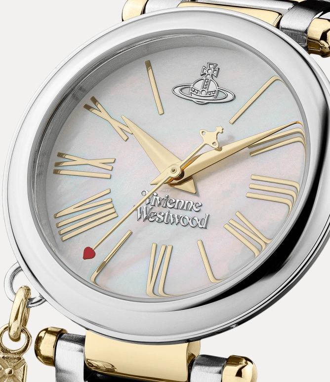 Vivienne Westwood,Other 32mm,32mm,Stainless Steel,Silver White,Quartz,Hardlex,Glass,Round,VV006MOPSG