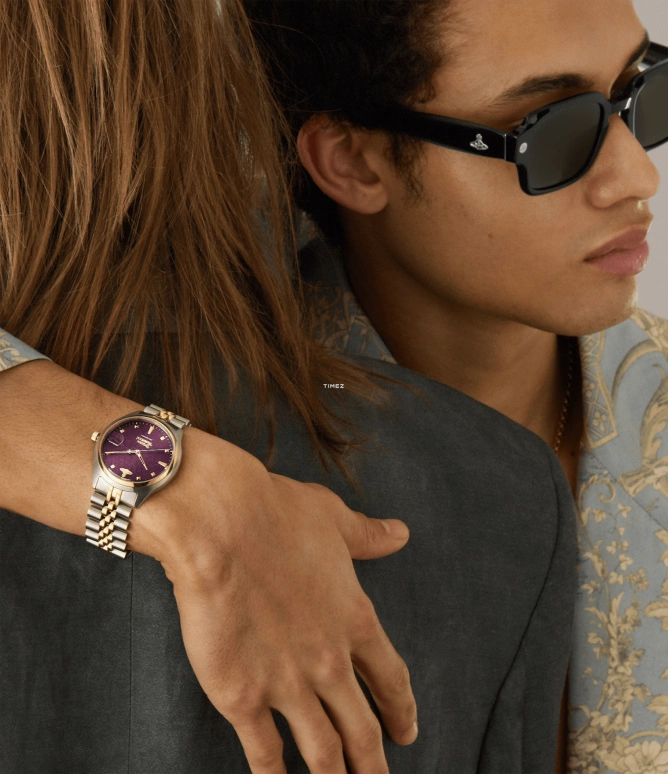 Vivienne Westwood,Other 37mm,37mm,Stainless Steel,Purple,Wine Red,Quartz,Hardlex,Round,VV261BYSG