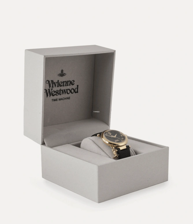 Vivienne Westwood,Other 36mm,36mm,Stainless Steel,Black,Quartz,Hardlex,Glass,Round,VV006GDBLK