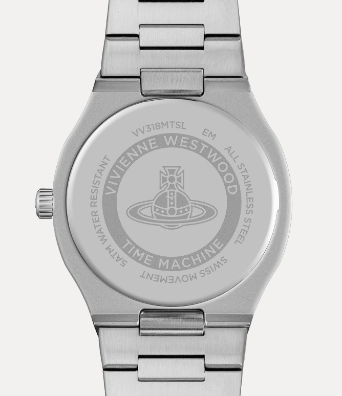 Vivienne Westwood,Other 39mm,39mm,Stainless Steel,Silver,Pink,Gradient,Quartz,Hardlex,Glass,Round,VV318MTSL