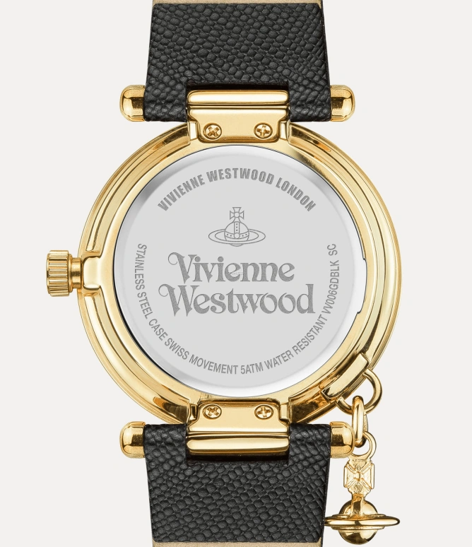 Vivienne Westwood,Other 36mm,36mm,Stainless Steel,Black,Quartz,Hardlex,Glass,Round,VV006GDBLK
