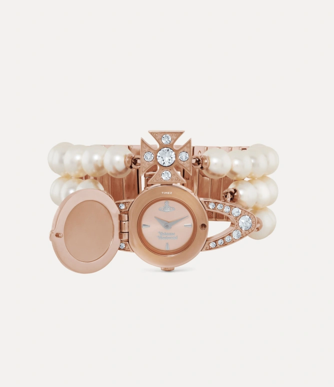 Vivienne Westwood,Other 35mm,35mm,Stainless Steel,Rose Gold,Quartz,Hardlex,Glass,Round,VV326PERS