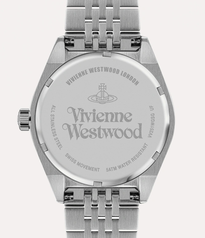 Vivienne Westwood,Other 39mm,39mm,Stainless Steel,Cream,Quartz,Hardlex,Glass,Tonneau,VV251WGSG