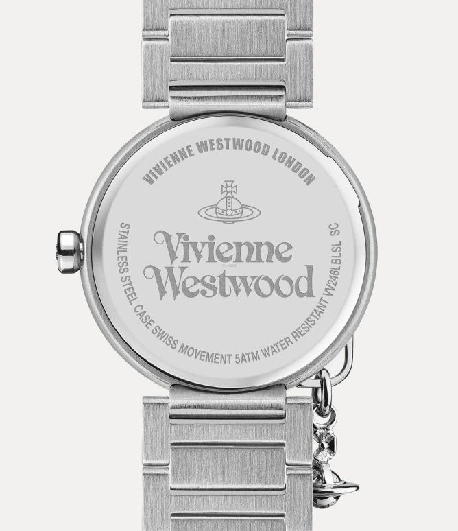 Vivienne Westwood,Other 31mm,31mm,Stainless Steel,Purple Blue,Quartz,Hardlex,Glass,Round,VV246LBLSL