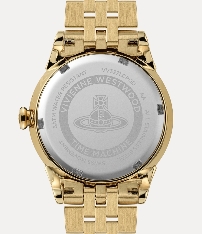 Vivienne Westwood,Other 32mm,32mm,Stainless Steel,Champagne,Quartz,Hardlex,Glass,Round,VV327LCPGD