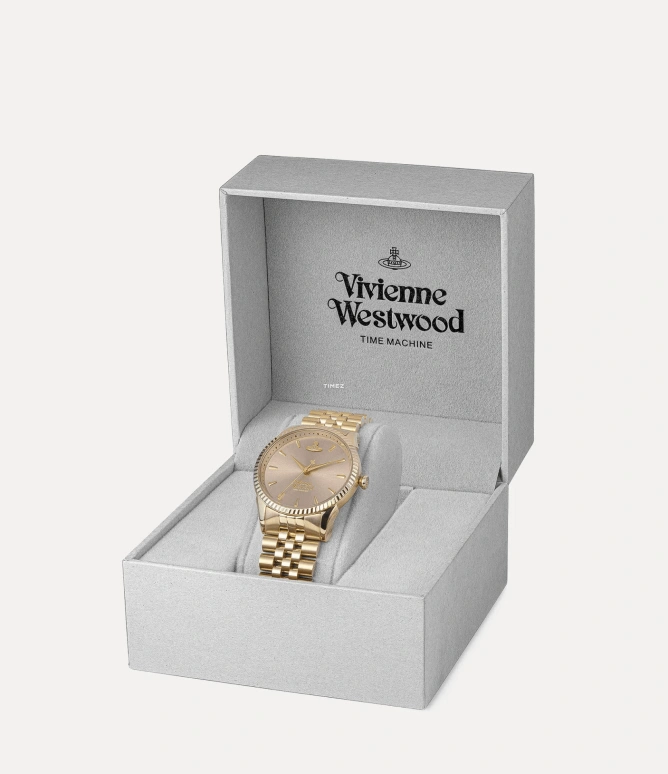 Vivienne Westwood,Other 38mm,38mm,Stainless Steel,Rose,Quartz,Hardlex,Glass,Round,VV240PKGD