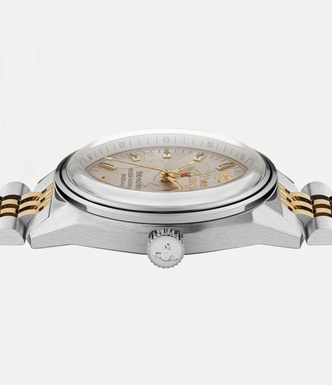 Vivienne Westwood,Other 39mm,39mm,Stainless Steel,Cream,Quartz,Hardlex,Glass,Tonneau,VV251WGSG