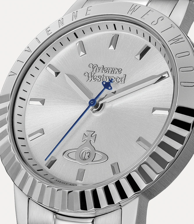 Vivienne Westwood,Other 34mm,34mm,Stainless Steel,Silver,Quartz,Day,Hardlex,Glass,VV307SLSL