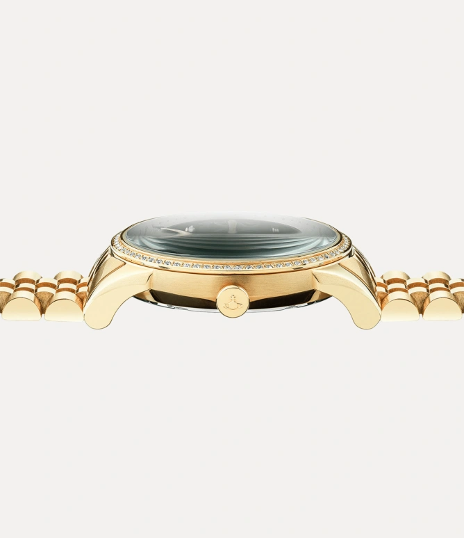 Vivienne Westwood,Other 38mm,38mm,Stainless Steel,Green,Quartz,Hardlex,Glass,Round,VV208GDGD