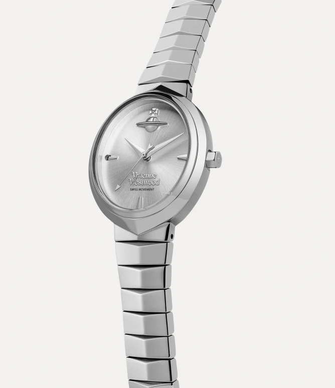 Vivienne Westwood,Other 35x28mm,35x28mm,Stainless Steel,Silver,Quartz,Hardlex,Glass,Oval,VV314SLSL